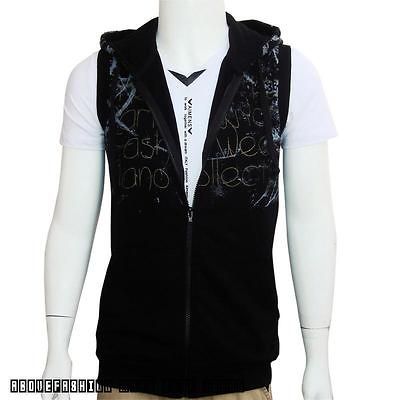 Summer mens casual hooded waistcoat sleeveless cardigan jacket cotton