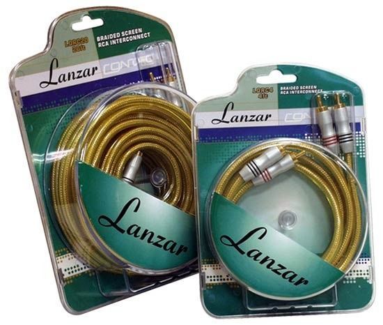 LANZAR LQRC4 4ft Braided Screen Insulated RCA Interconn