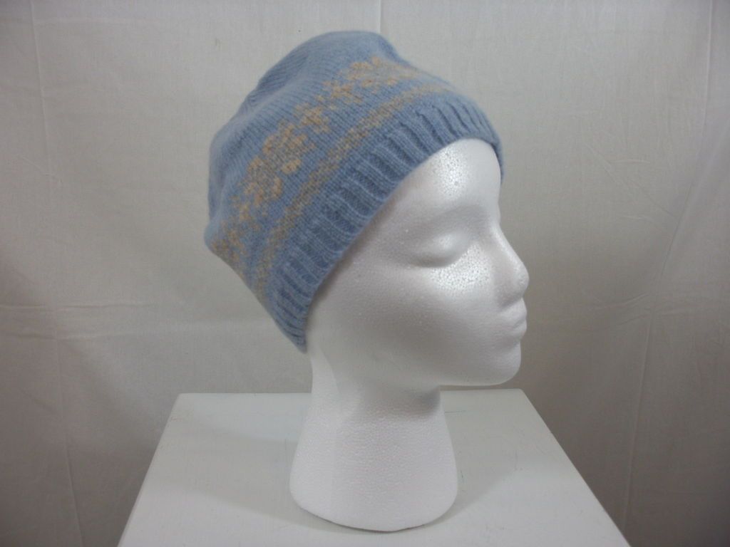 SUPER CUTE WINTER BABY BLUE WOMEN S 100% WOOL BEANIE ( one size )