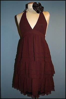 ZARA   20s Downton Abbey Inspired Purple Tiered Empire Dress Size EU