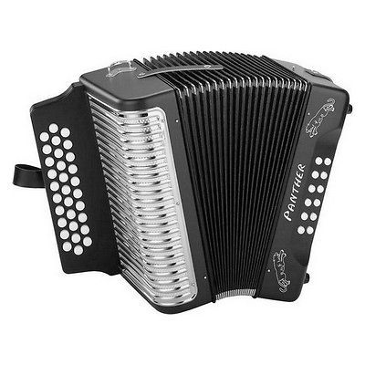 Hohner Panther 3 Row Diatonic Accordion   Black