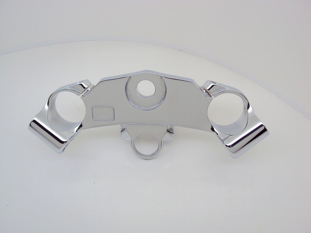 zx12r chrome triple tree forks front top clamp zx12 accessories