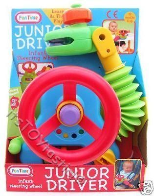 JUNIOR DRIVER CAR Steering Wheel Activity Toy for buggy stroller Baby