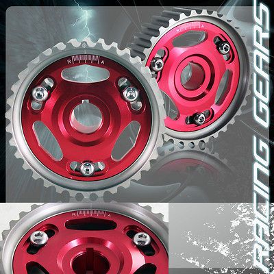 Series DOHC CNC Aluminum Red Adjustable Pulley Camgear (Fits Acura