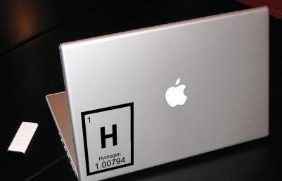 HYDROGEN PERIODIC ELEMENT SCIENCE MACBOOK CAR TABLET VINYL DECAL