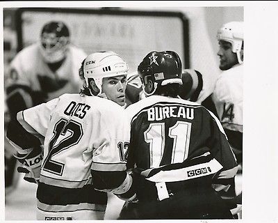 1991 Adam Oates St Louis Blues Marc Bureau North Stars 8 x 10 B/W