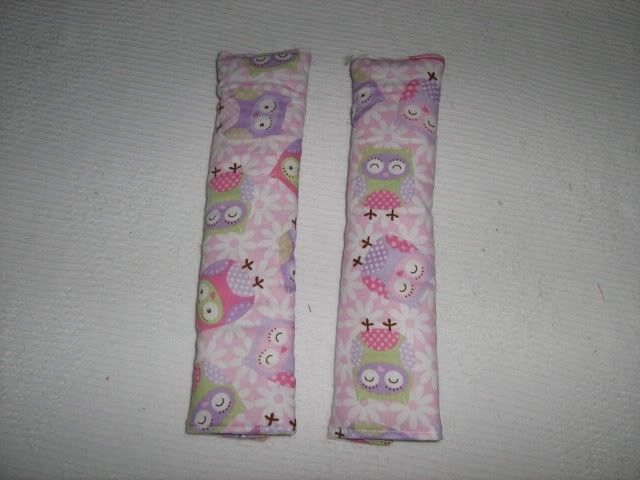 Seat Belt Covers Featuring a Variety of Owls 24cms long and well