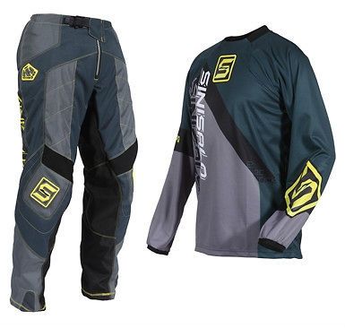 ADULTS SINISALO BLACK ELECTRIC MX SHIRT / PANTS COMBO