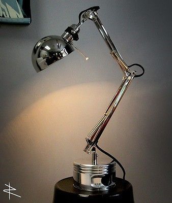 Engine WWII Mirror RoCK the SKY Aviator Airplane Piston Desk Lamp