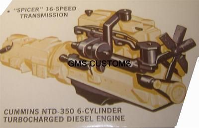 Cummins NTD 350 Turbocharged Diesel Truck ENGINE 125