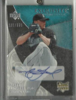 2007 EQUISITE MATT LINDSTROM AUTO #ED 231/235 MARLINS MV