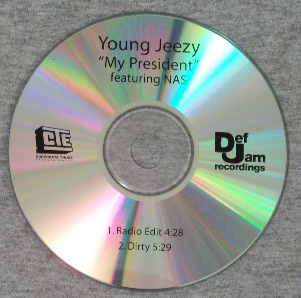 Young Jeezy   My President f. Nas x2   Def Jam U.S. PROMO cd   RARE