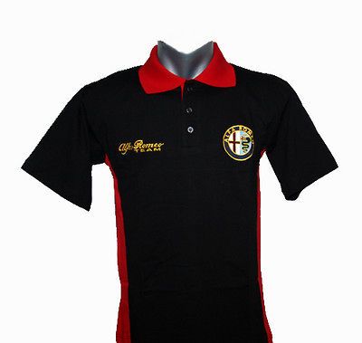 Alfa Romeo t shirt with collar 2   new model   logos are embroidered