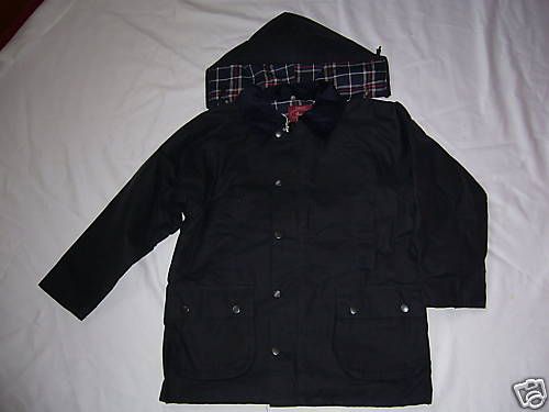 CHILDRENS OLIVE WAX RIDING COAT/JACKET AGE3/4YEARS NEW