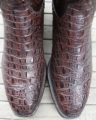 Vintage Lucchese Classics Mens Hornback Lizard Alligator Boots Sz 11