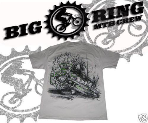 Big Ring Mountain Bike White SK Downhill Racer T Shirt