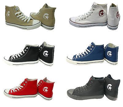 Mens Boys ANDY Z Stylish Canvas High Top Pumps Shoes Footwear Lace up