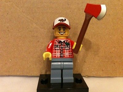 LEGO LUMBERJACK W/axe New Minifigure 8805 SERIES 5 mini fig Redneck