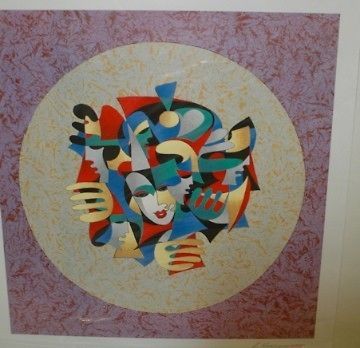 Krasnyansky Serigraph Musical Sphere Plate Signed 2005