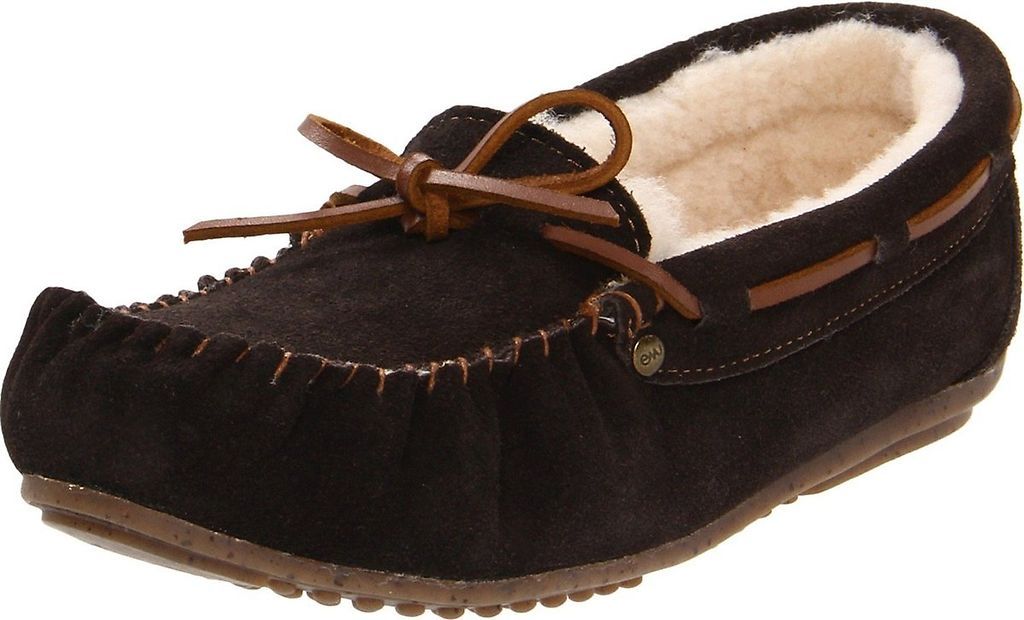 Emu Australia Womens Amity Chocolate Suede Moccasin Size 5 M