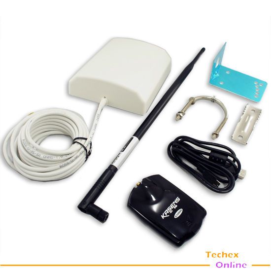 37dBm 5M feeder Line Kit WiFi USB Booster Panel Antenna