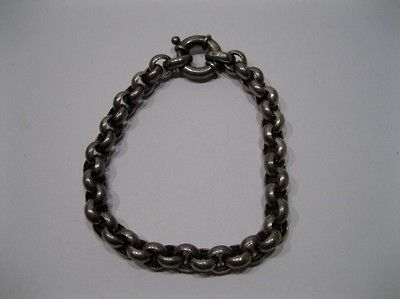 Beautiful Vintage Italian Sterling Silver Round Link Bracelet