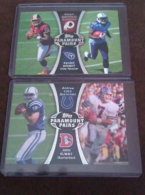 Andrew Luck/John Elway Robert Griffin/Kendal​l Wright 2012 topps lot