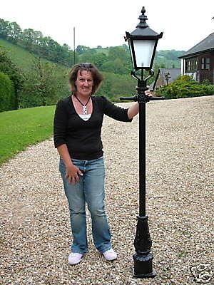 Cast Iron 78 Lamp Post Victorian style frosted glass