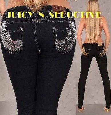 Slim Skinny Jeans ANGEL WINGS♥ S/M/L/XL/XXL