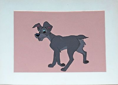 Disney Production Cel from Lady & the Tramp, Gold Art Corner Seal