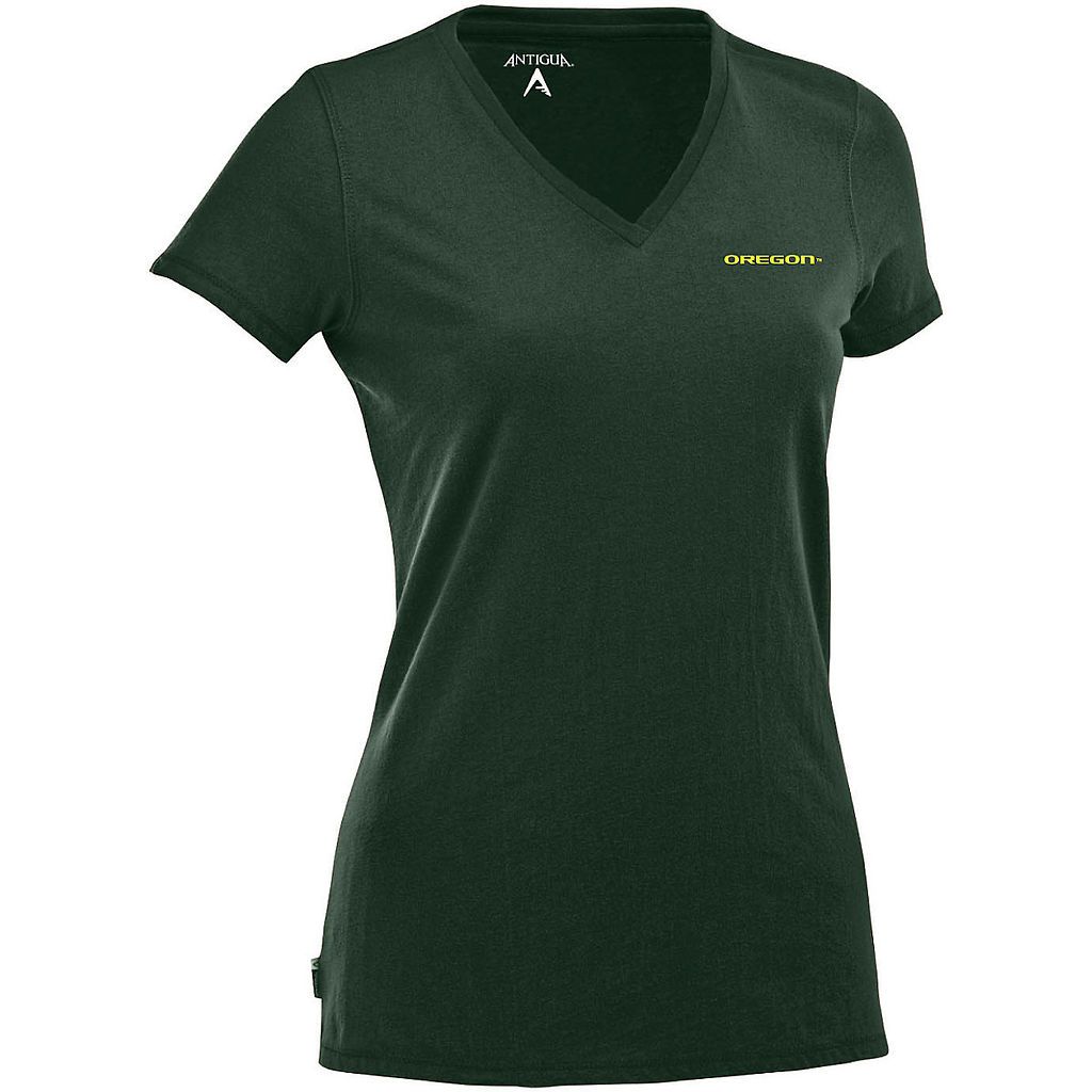 Antigua Womens Oregon Ducks Dream Short Sleeve V Neck Tee