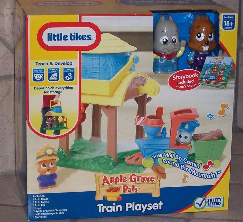 LITTLE TIKES APPLE GROVE PALS TRAIN PALYSET W/ BOOK