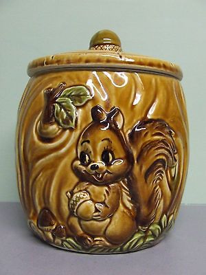 Vintage Squirrel w/Acorn Cookie Jar (Japan)