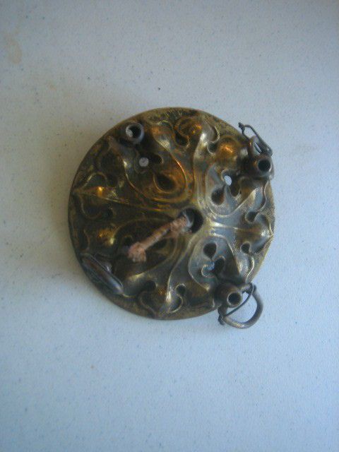 ANTIQUE VICTORIAN ORNATE CANOPY PULL DOWN FOR CEILING LIGHT FOR