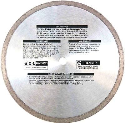 DIAMOND BLADE FOR WET TILE SAW PORCELAIN & TILES