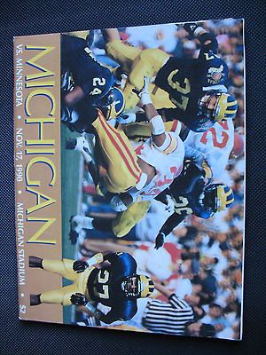 1990 UNIV OF MICHIGAN VS MINNESOTA FOOTBALL PROGRAM