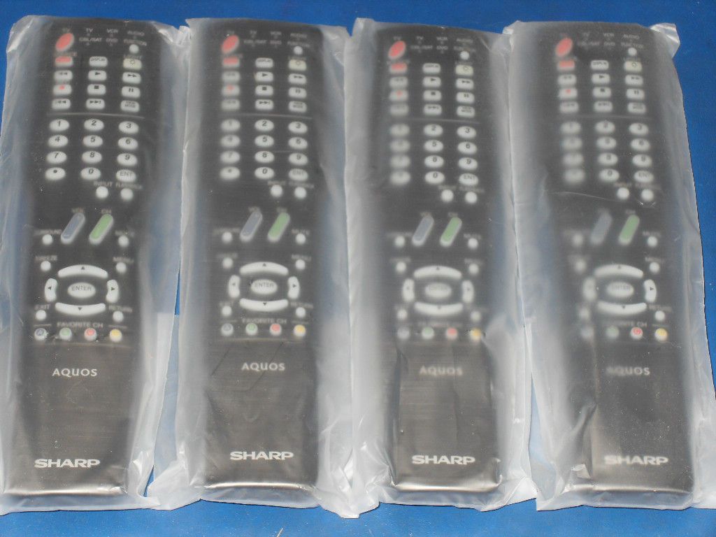 New Lot Of 4 Sharp Aquos GA416WJSB Remote LC37D40U LC45D40U