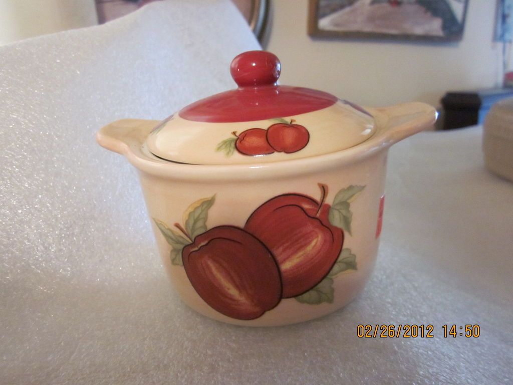 LTD Commodities Covered Apple Sugar Bowl 