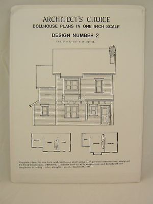 Dollhouse Plans Design #2 Architects Choice 112 Scale blueprint