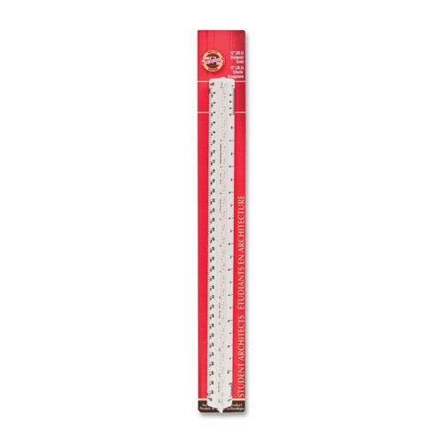 Koh I Noor Triangular Architect Scale, 1 3/5 x 15 3/5, White