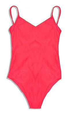 Sand N Sun Red Textured One Piece Swimsuit Bathing Suit 9/10