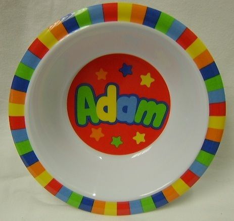 Bowl ~ Childrens ~ Kids Cereal Bowl ~ Names Boys A H ~ Melamine