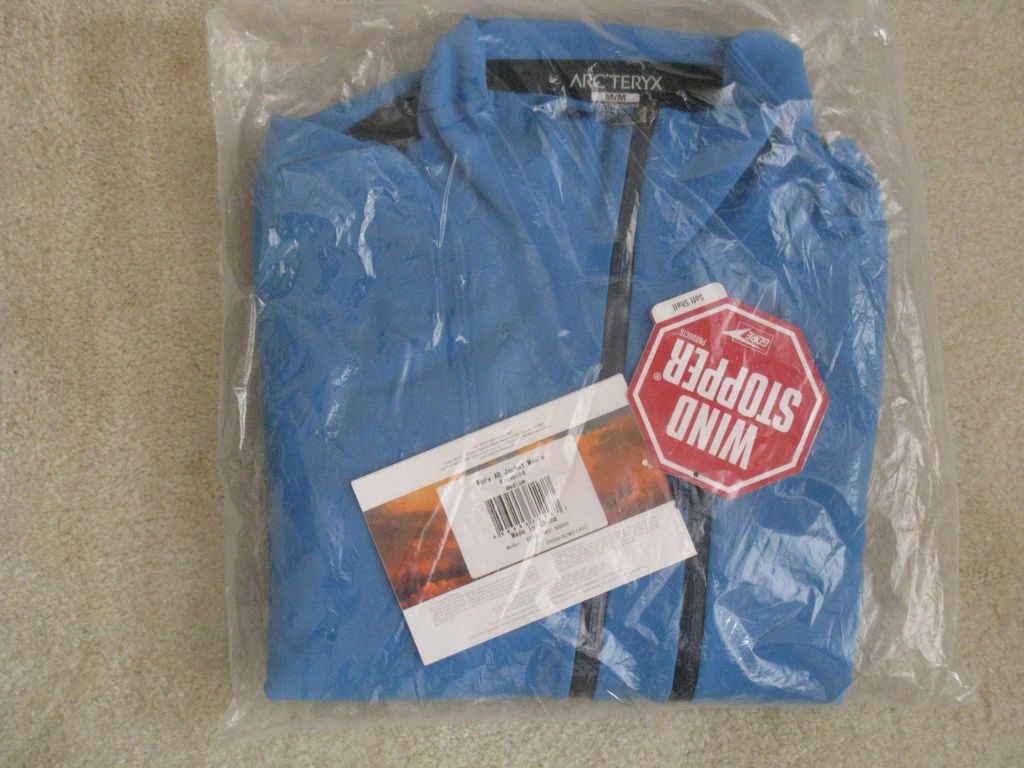 NEW* Arcteryx Fury AR Softshell Jacket   Mens   Bluebird, XL, L, or