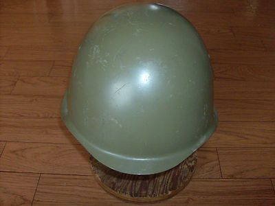 CZECH HELMET AND LINER WITH CHIN STRAP.