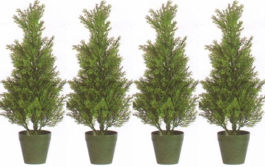 CEDAR 2 IN OUTDOOR TOPIARY TREE PLANT ARTIFICIAL CHRISTMAS CYPRESS