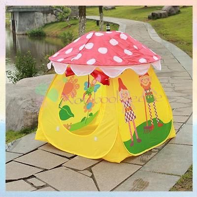 Kids Boys Girls Pets Mushroom Tent Play House Structure Indoor Garden