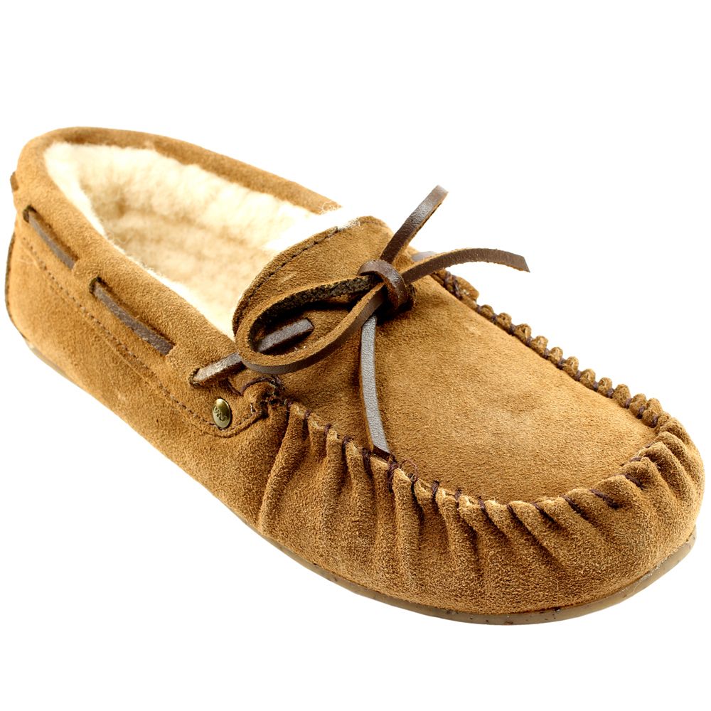 EMU AUSTRALIA AMITY TAN FUR LINED LOAFER FLAT SHOES LADIES NEW 3 8