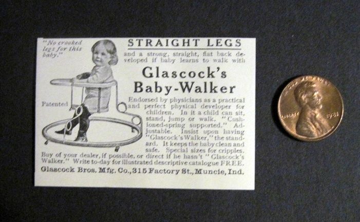 1906 Glascocks Bros Baby Walker Childrens Toy Old Ad