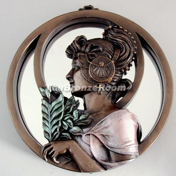 AUTUMN LEAVES BRONZE MIRROR BY MUCHA