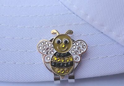 Crystal Bumble Bee Golf Ball Marker   W/Bonus Magnetic Hat Clip